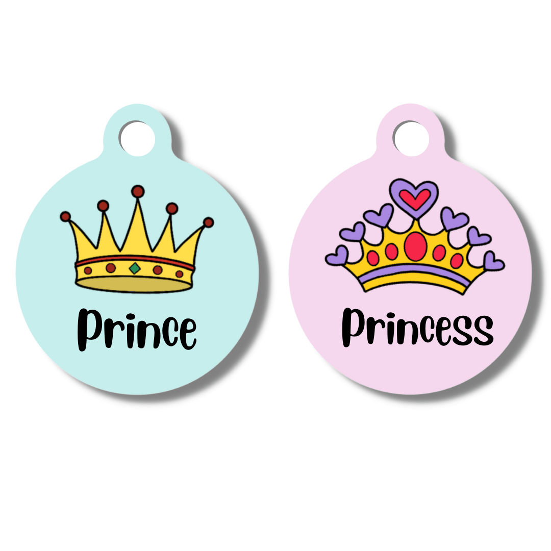 Zelda & Harley Pet ID Tags Prince and Princess ID Tag