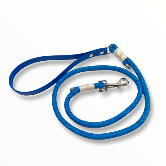 Zelda & Harley Pet Leashes Metallic Blue Rope Leash