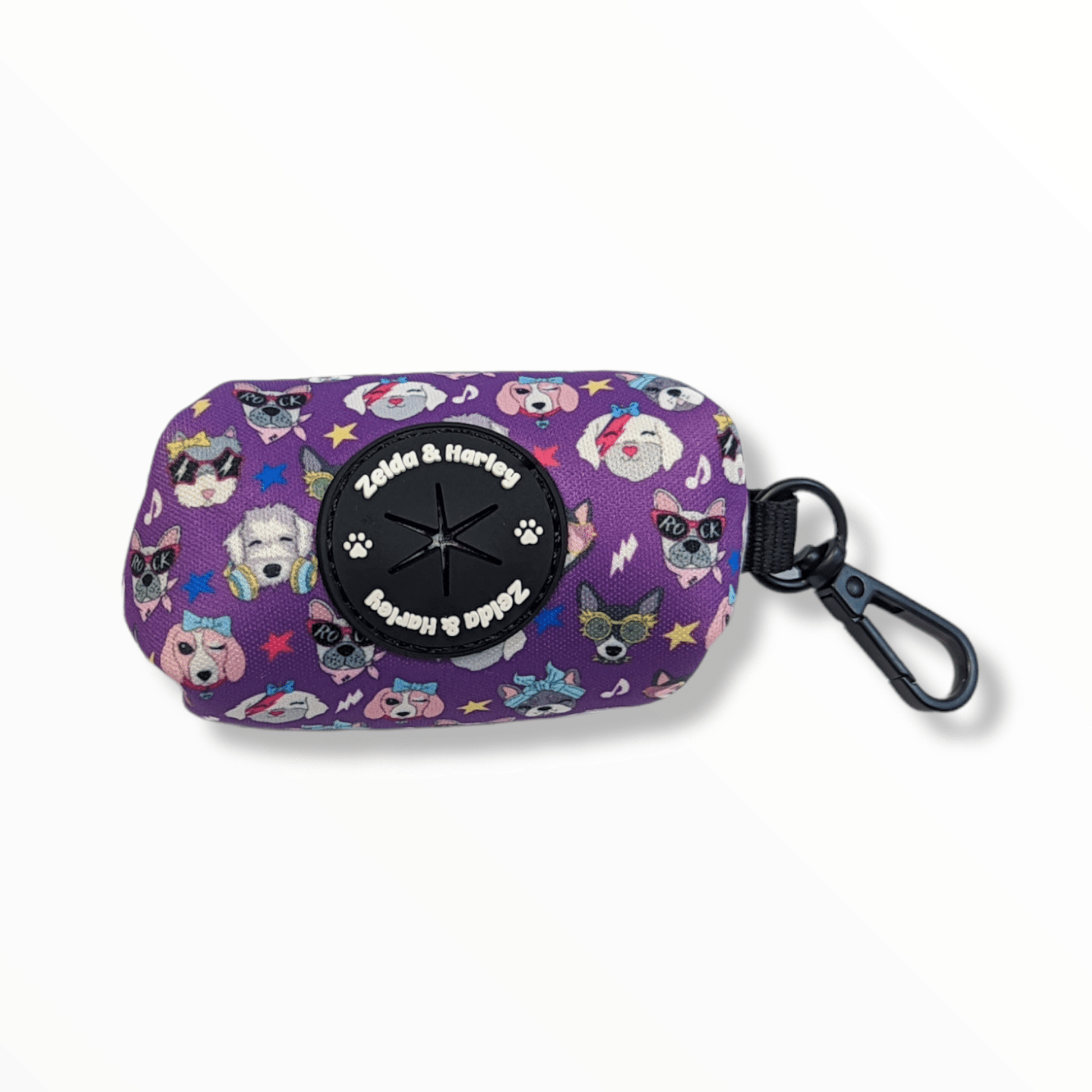 Zelda & Harley Poop Bag Holder Muttallica Waste Bag Holder